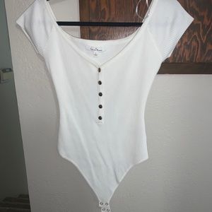 Knit white bodysuit